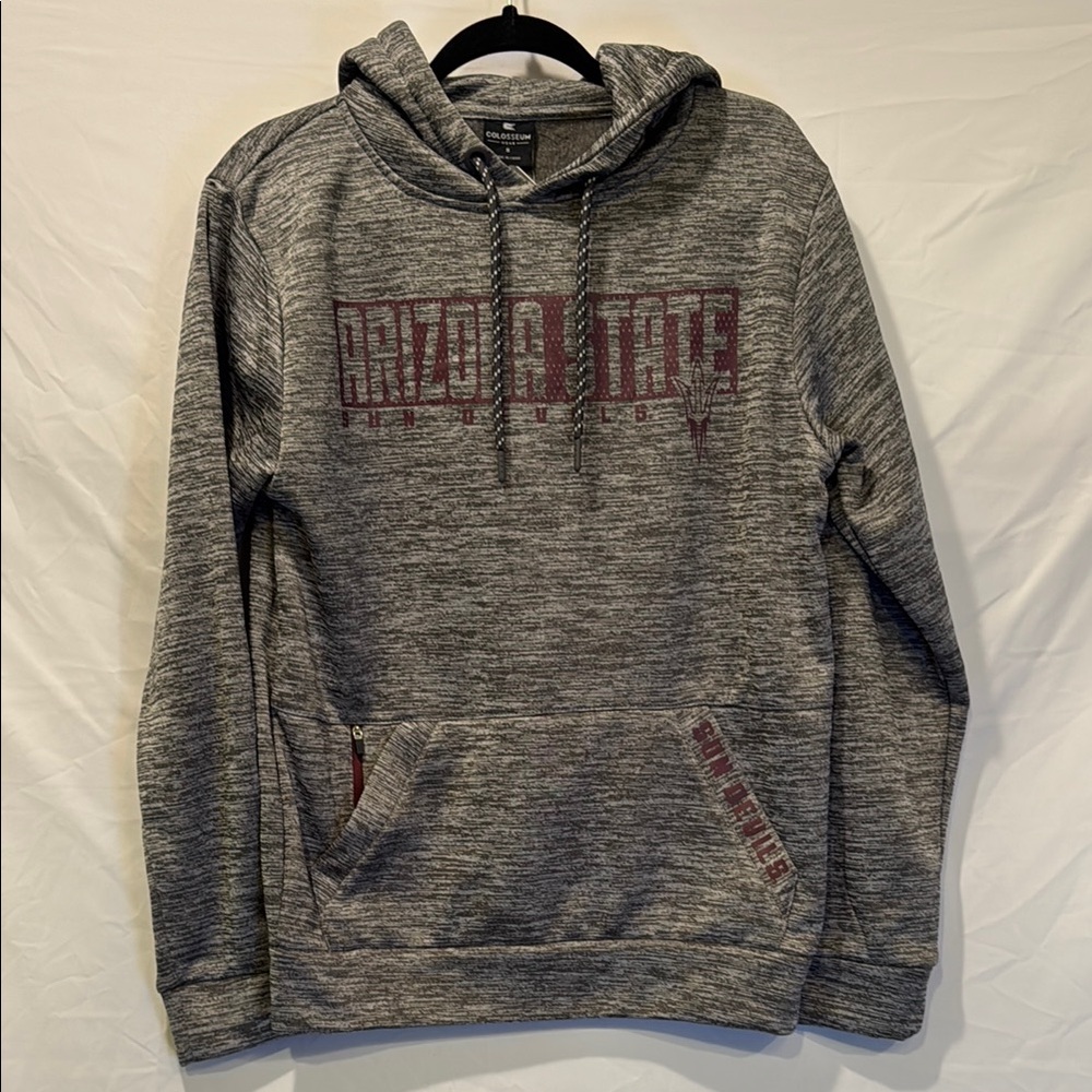 Colosseum Arizona State Sun Devils Gray Sweatshirt Hoodie Heathers